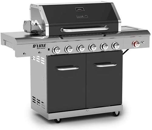 Deluxe 6-Burner Gas Grill with Searing Side Burner in Slate Deluxe 6-Burner Gas Grill with Searing Side Burner in Slate