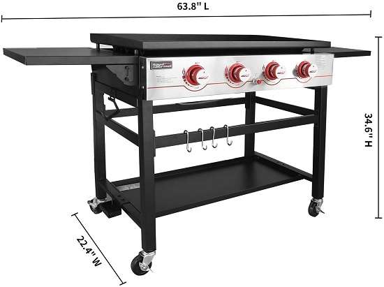 Key Features Of Royal Gourmet GB4000 36-inch 4-Burner Flat Top Griddle