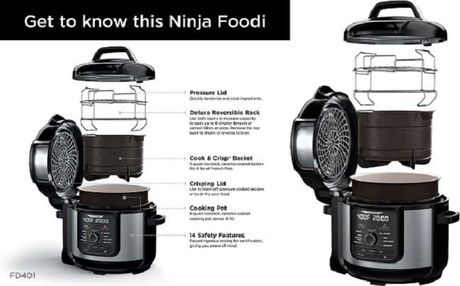 What are the differences and similarities of Ninja Foodi FD401 vs FD402? What are the differences and similarities of Ninja Foodi FD401 vs FD402?