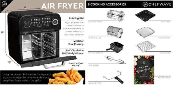 What Are The Key Features Of ChefWave 12.6 Quart Air Fryer What Are The Key Features Of ChefWave 12.6 Quart Air Fryer