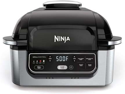 Best Smokeless Indoor Grills - Ninja Foodi AG301 5-in-1 Indoor Grill